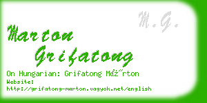 marton grifatong business card